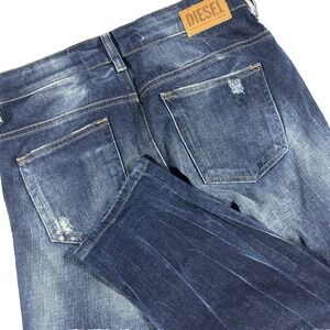 Diesel Jeans D-Rifty Slim Low Waist Women's 25 Dark Wash Distressed (28x29 READ)